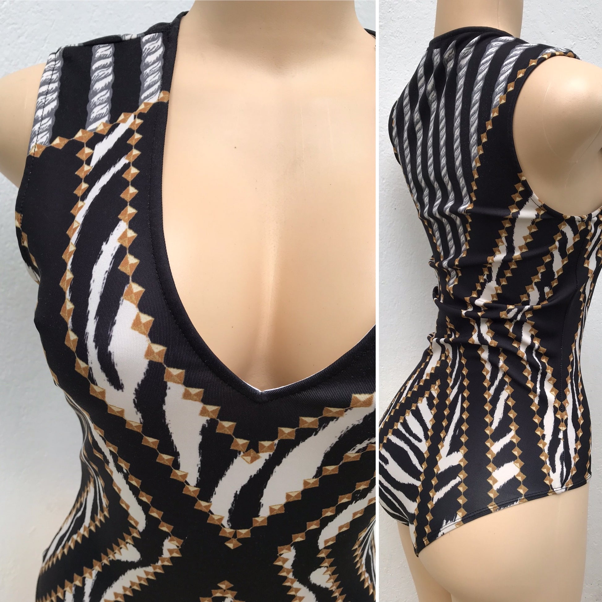 Black & White Zebra Print Bodysuit