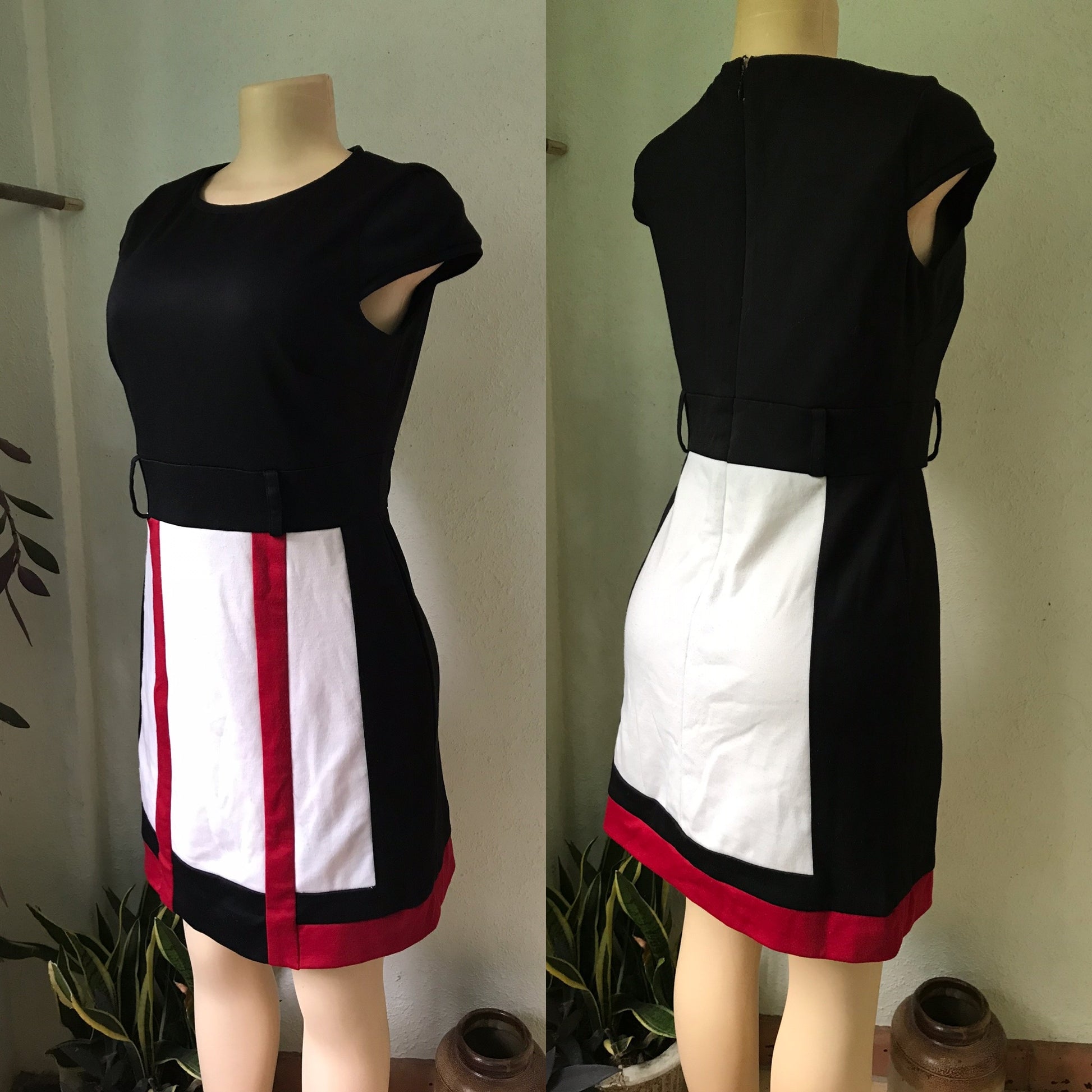 Mod Style Black Red Professional Dress Soft