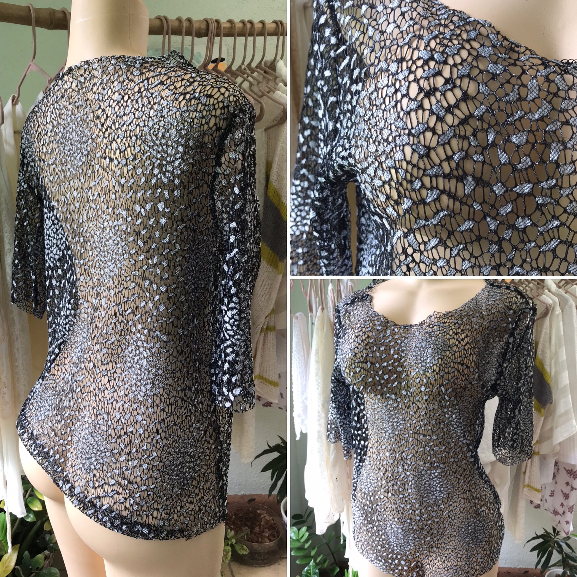 Fancy Mesh Coverup / Top Embroidery