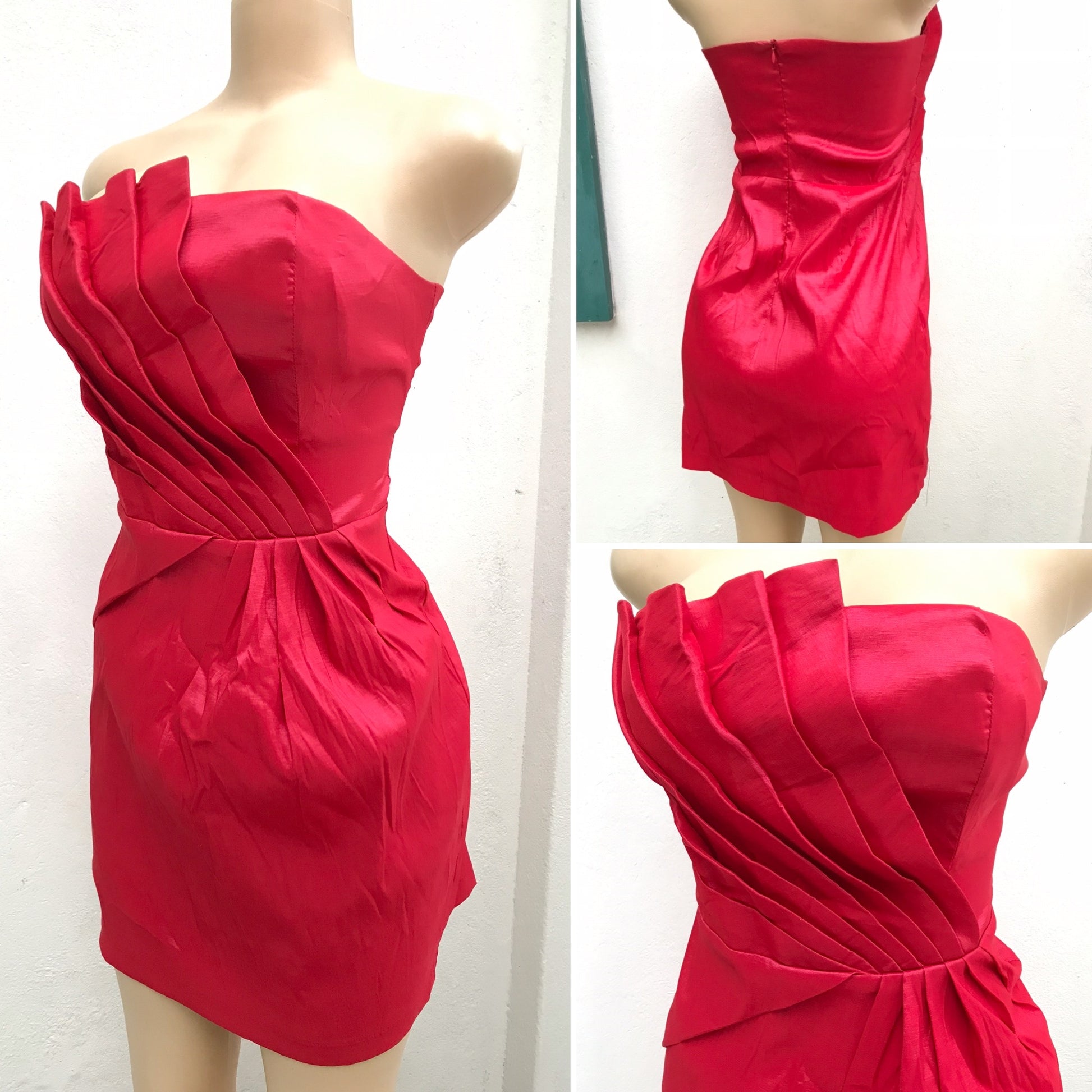 Red Semi Formal Strapless Dress