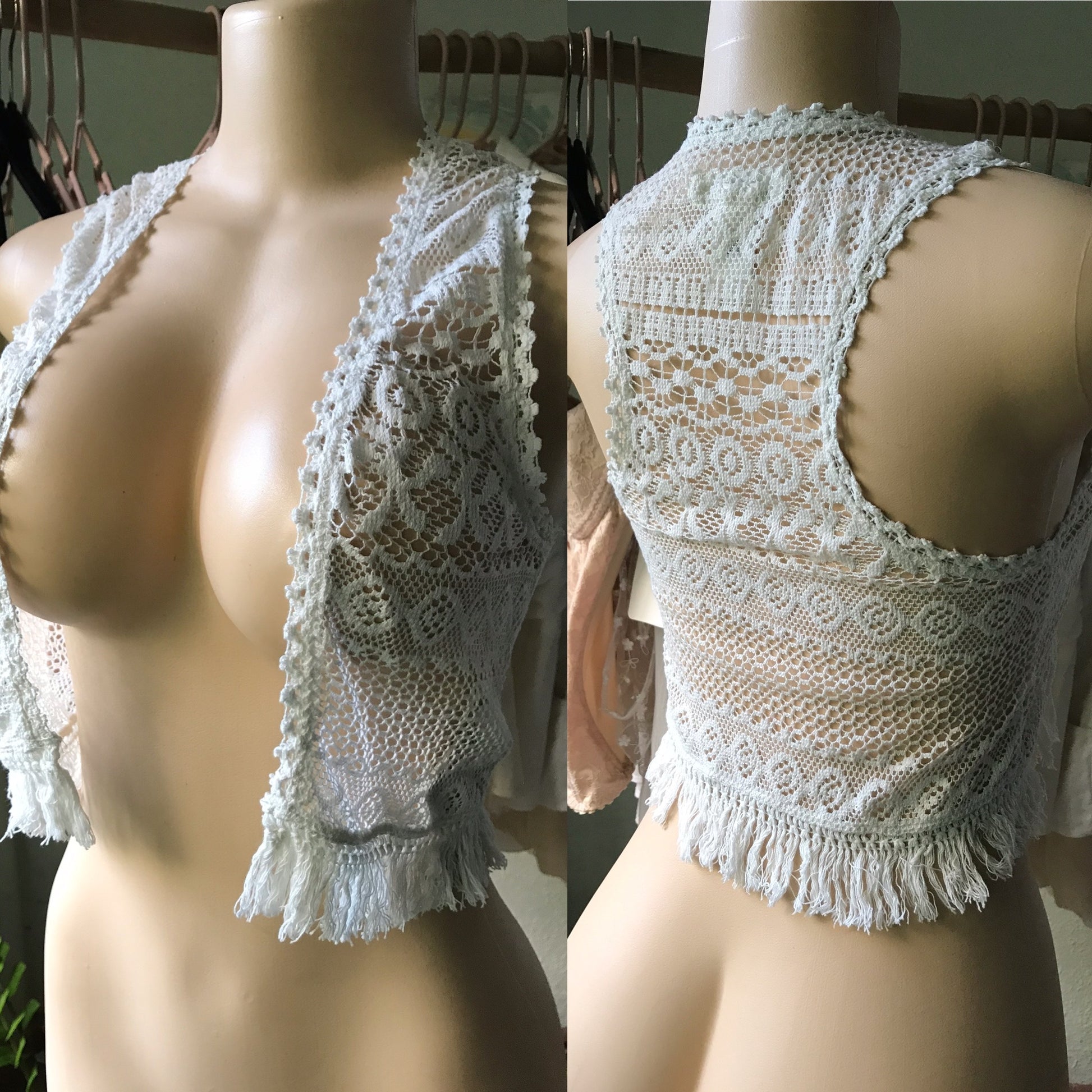 L.O.G.G. White Lace Tassel Coverup Teen