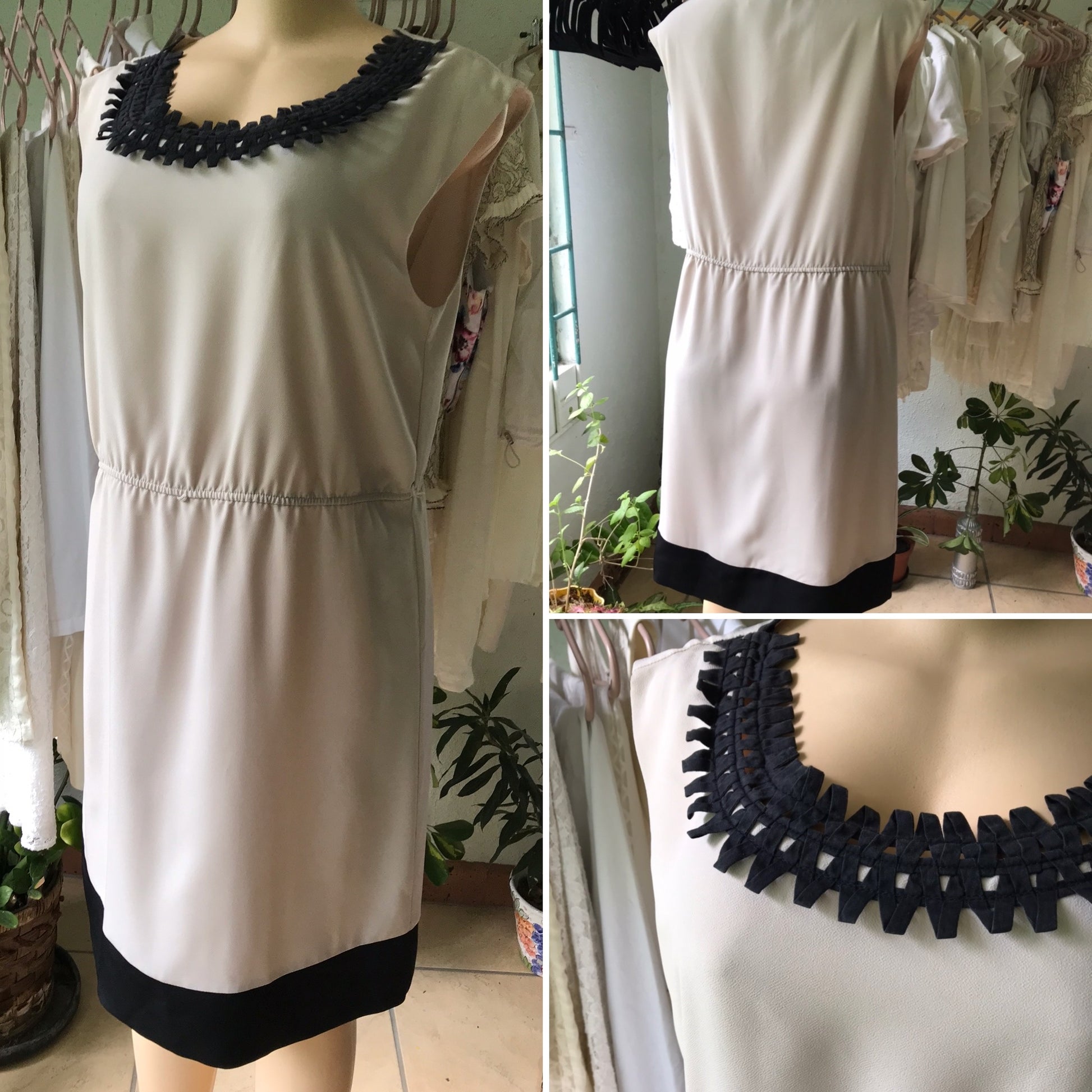 Sand Sheer Professional Dress Black Trim