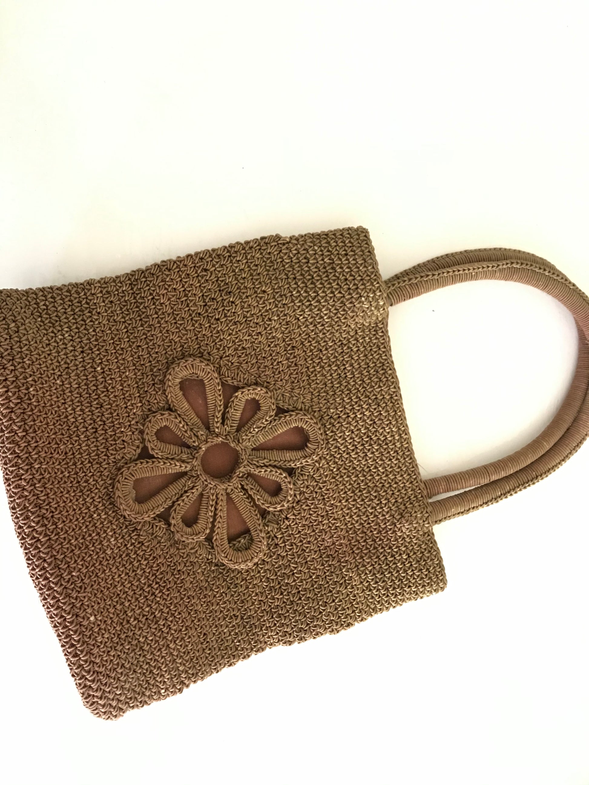 Vintage Garden Hand Purse Brown