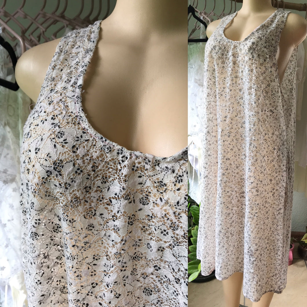 PLUS Cream Full Lace Night/Day Dress