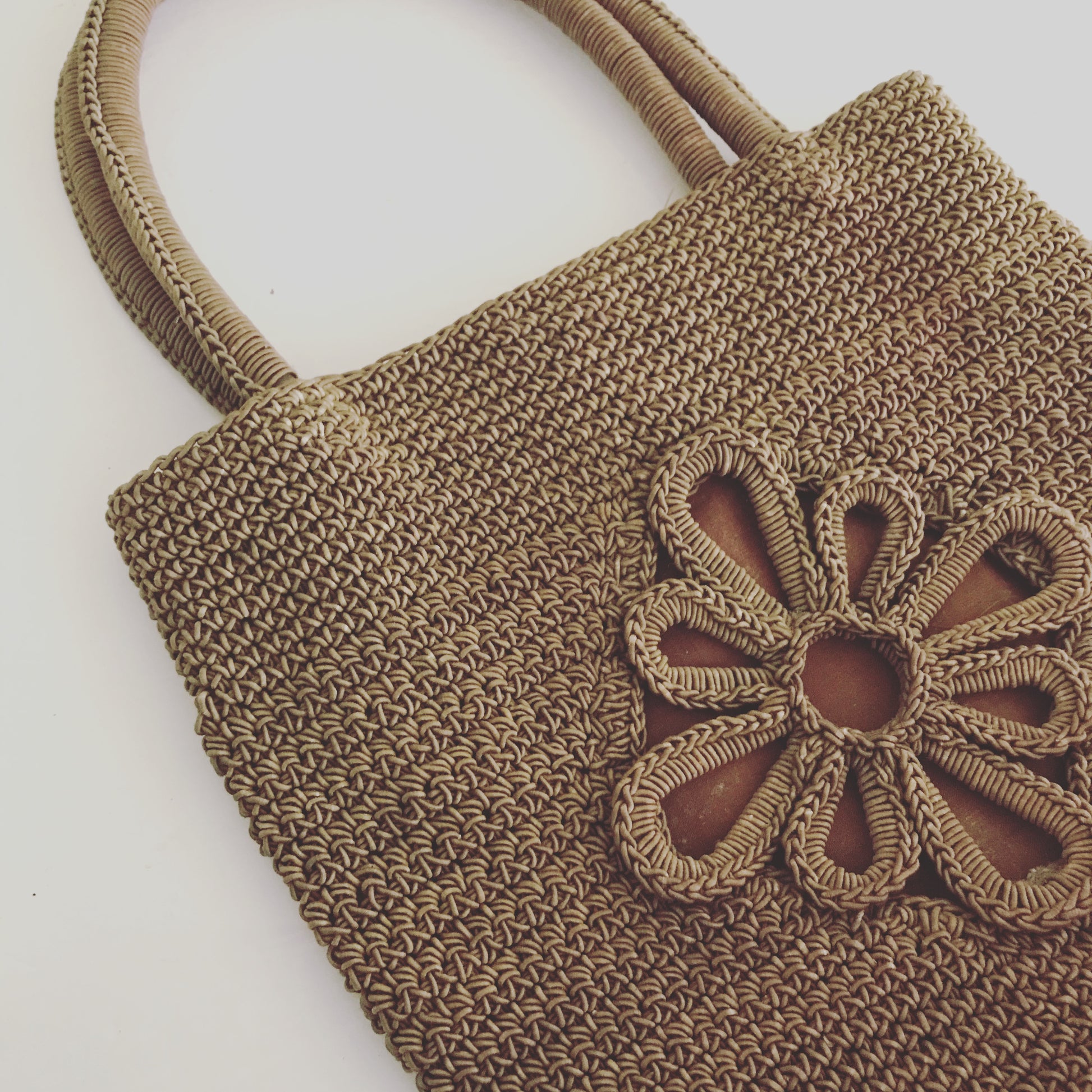 Vintage Garden Hand Purse Brown