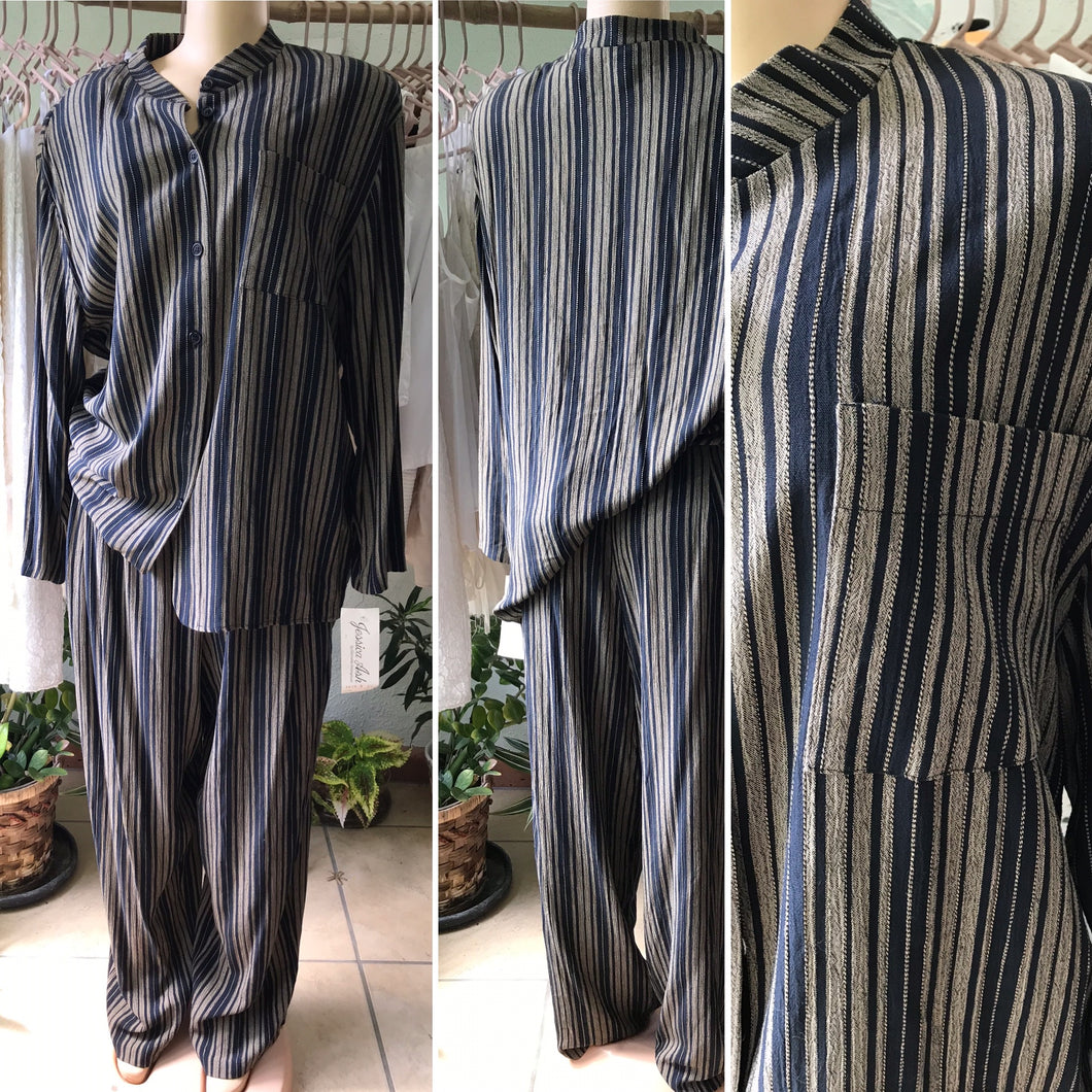 New Tag Vintage Stripe Pants Set