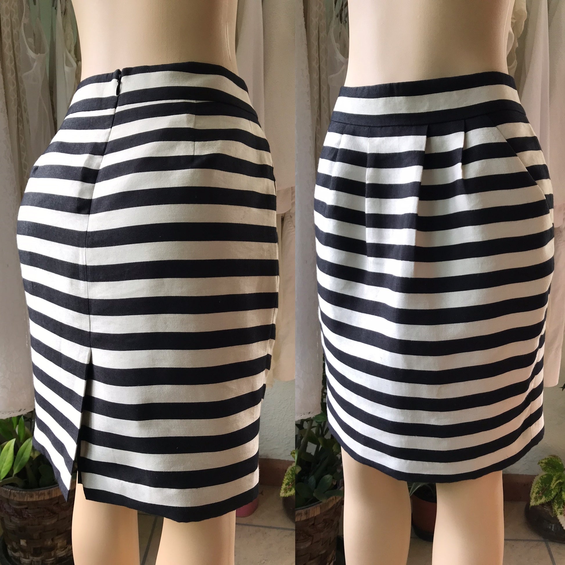 Banana Republic Stripe Skirt Professional