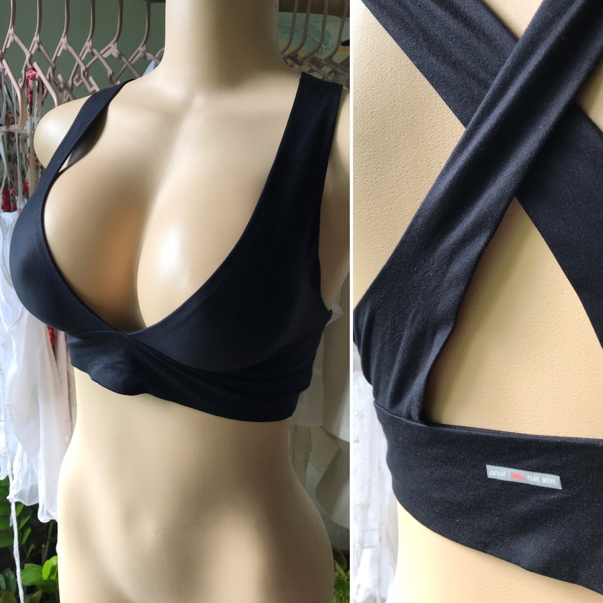 Aerie Black Active Bralet