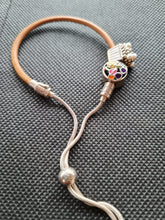Load image into Gallery viewer, NEW Pandora Leather &amp; Sterling Silver Charm Bracelet
