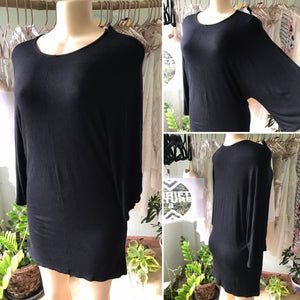 Asos UK Basic Black Shirt-Dress
