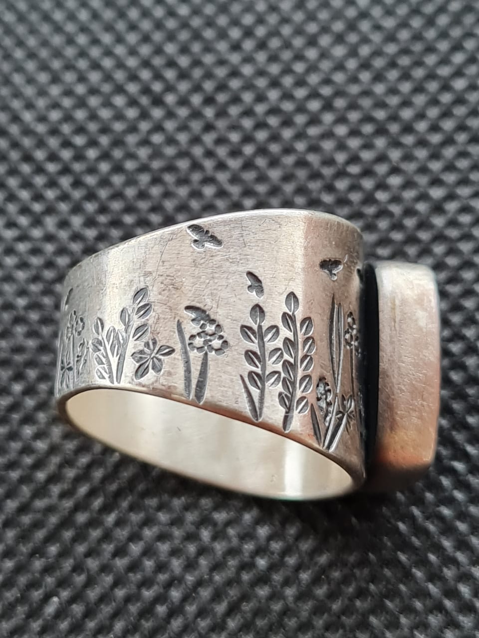 Gallery Darrow STERLING Silver Dendritic Agate Stone Ring Size 8