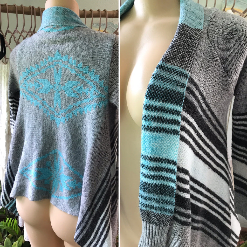 Dream Catcher Boho Retro Stripe Tassel Cardigan