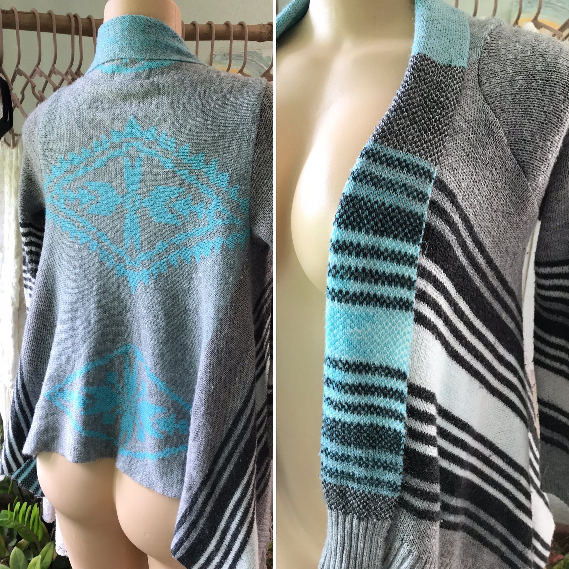 Dream Catcher Boho Retro Stripe Tassel Cardigan