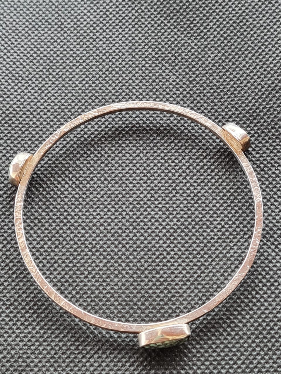 NEW DiDi Rose STERLING Silver Bangle 3 Turquoise Stones (Sm)