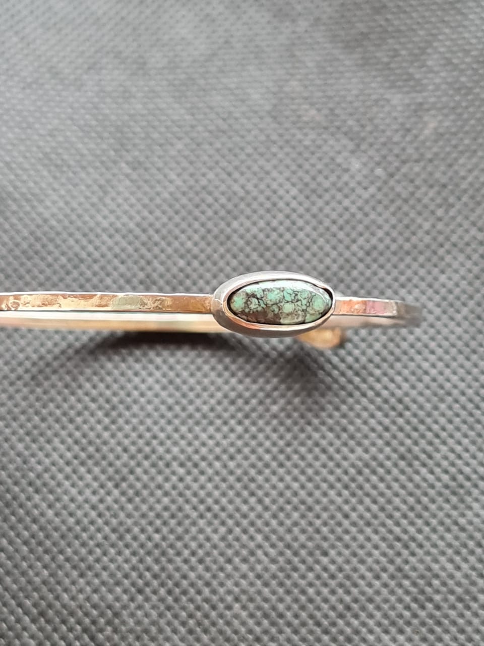 NEW DiDi Rose STERLING Silver Bangle 3 Turquoise Stones (Sm)