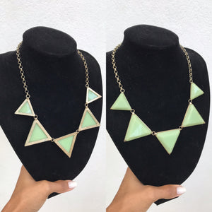Green Triangle Necklace