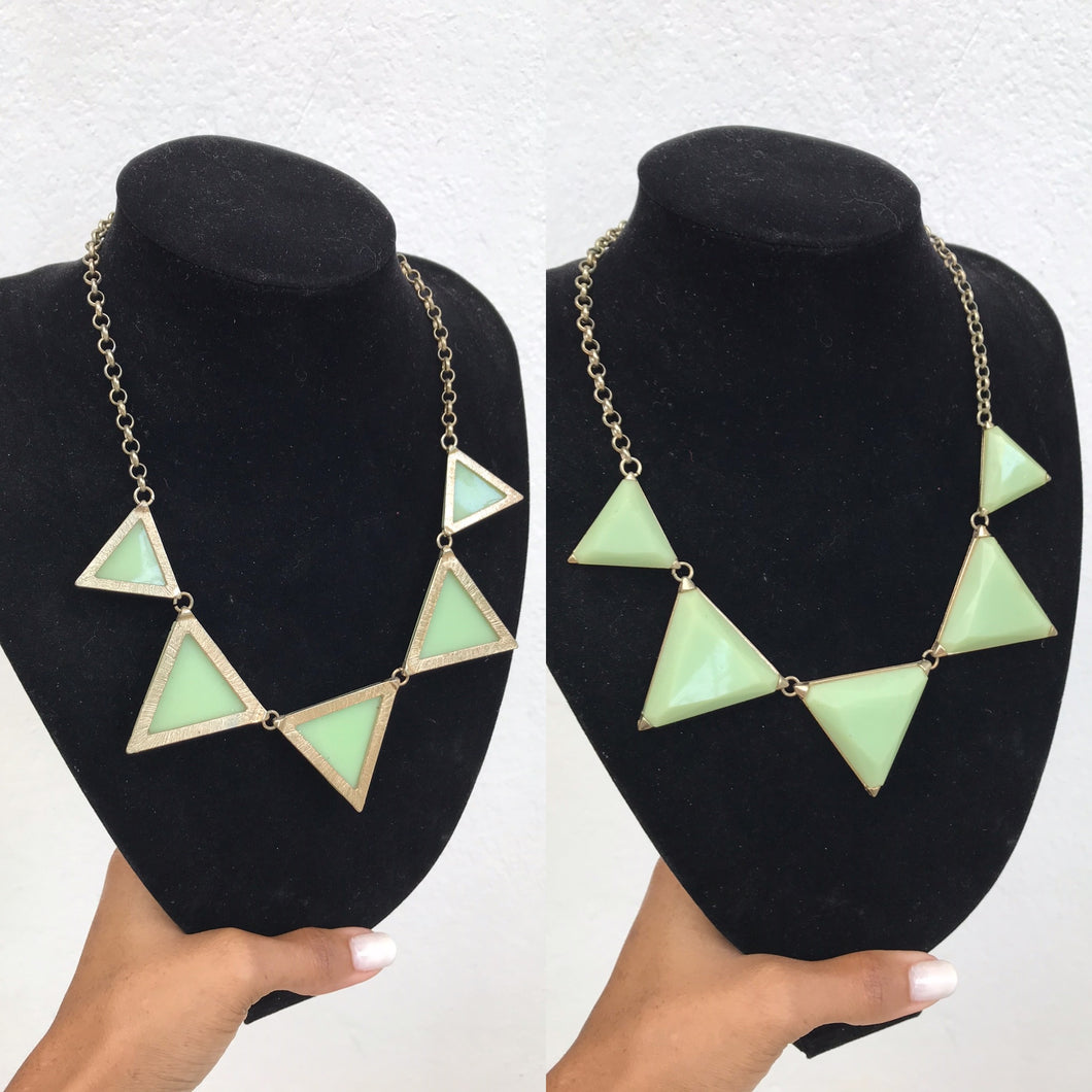 Green Triangle Necklace