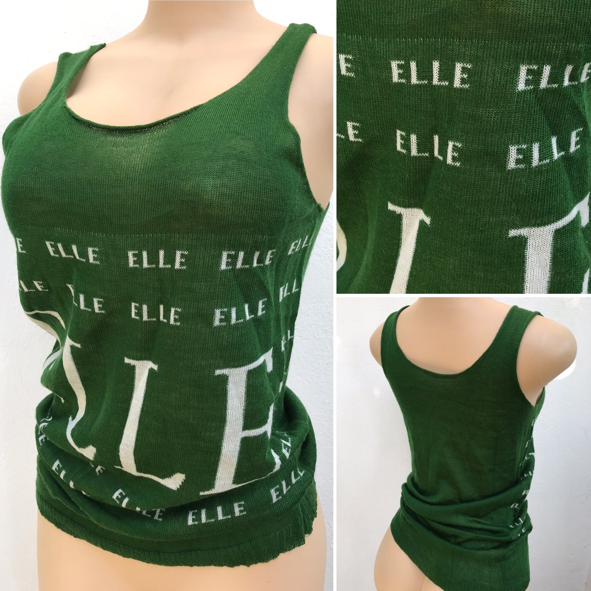 ELLE Olive Green Knit Tank Top