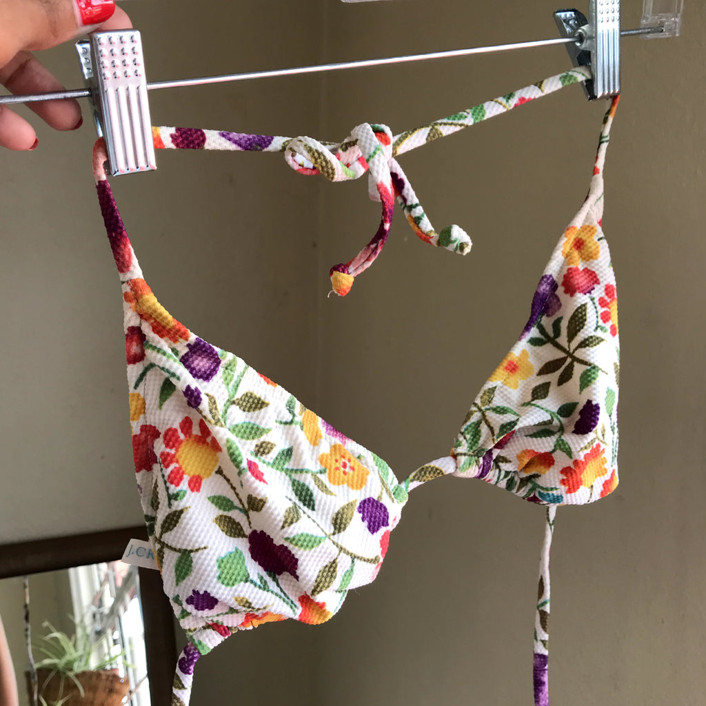 J Crew Floral Swimsuit Top - M
