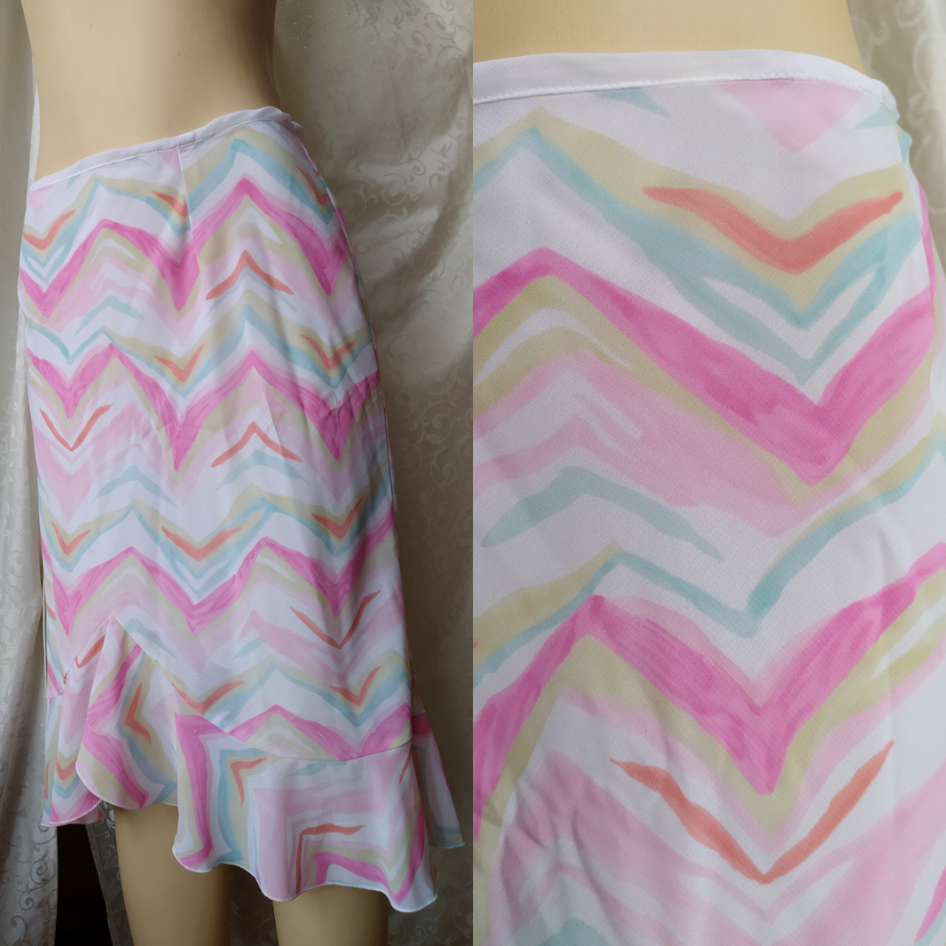 NY&Co PrettyinPink Sheer Skirt - L