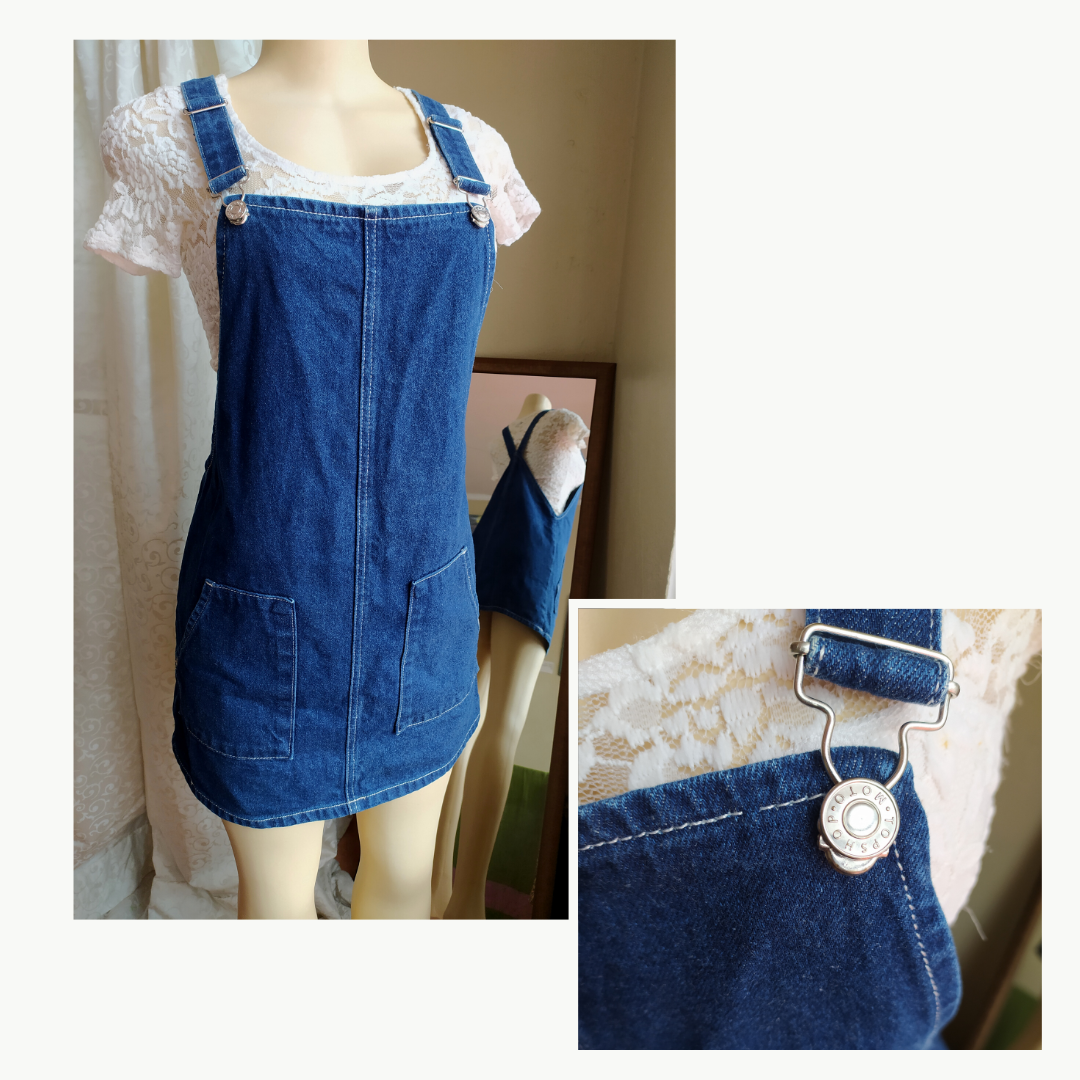 TopShop Denim Jumper Dress