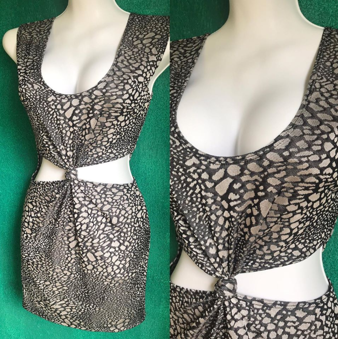 Snakeskin Knotted Dress