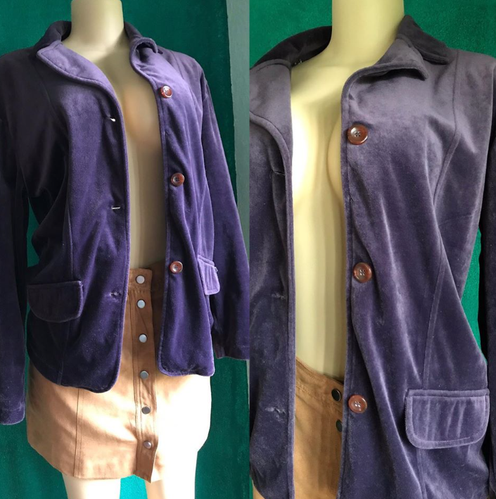 Vintage 80s Purple Velvet Coat