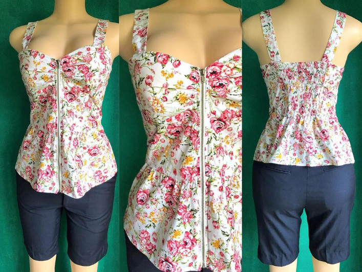 Floral Zip Down Blouse