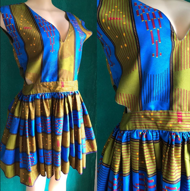 African Babydoll Dress (Peep side)