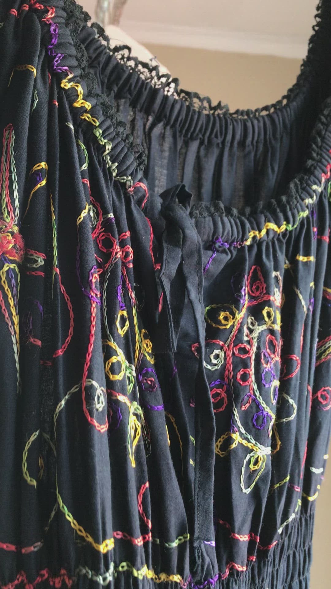 Black Boho Off Shoulder Print Dress PLUS