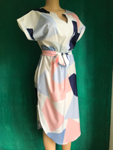 Load image into Gallery viewer, New Pastel Geo Block Sheer Dress
