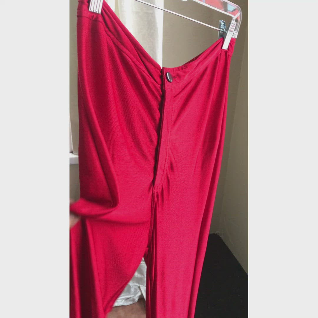 Red High Waist Jegging Statement M