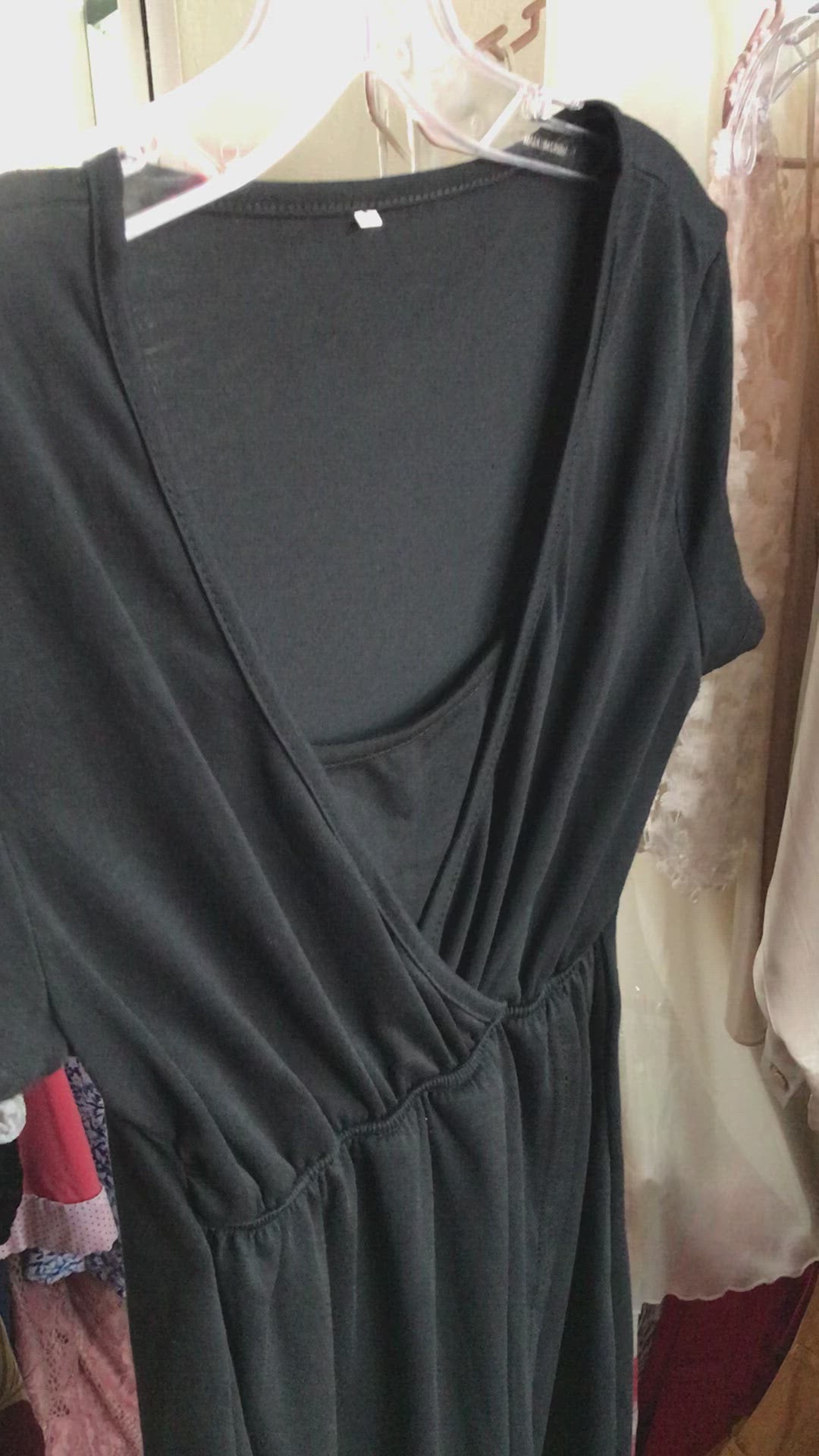 Basic Black Wrap Style Dress