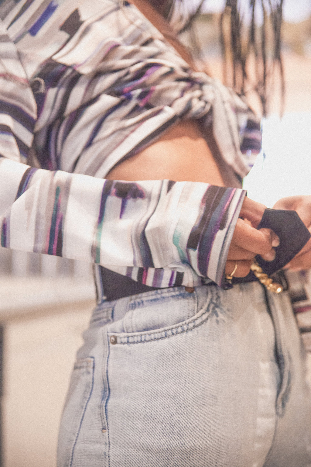 Vintage Calvin Klein Button Down Blouse Printed Shirt