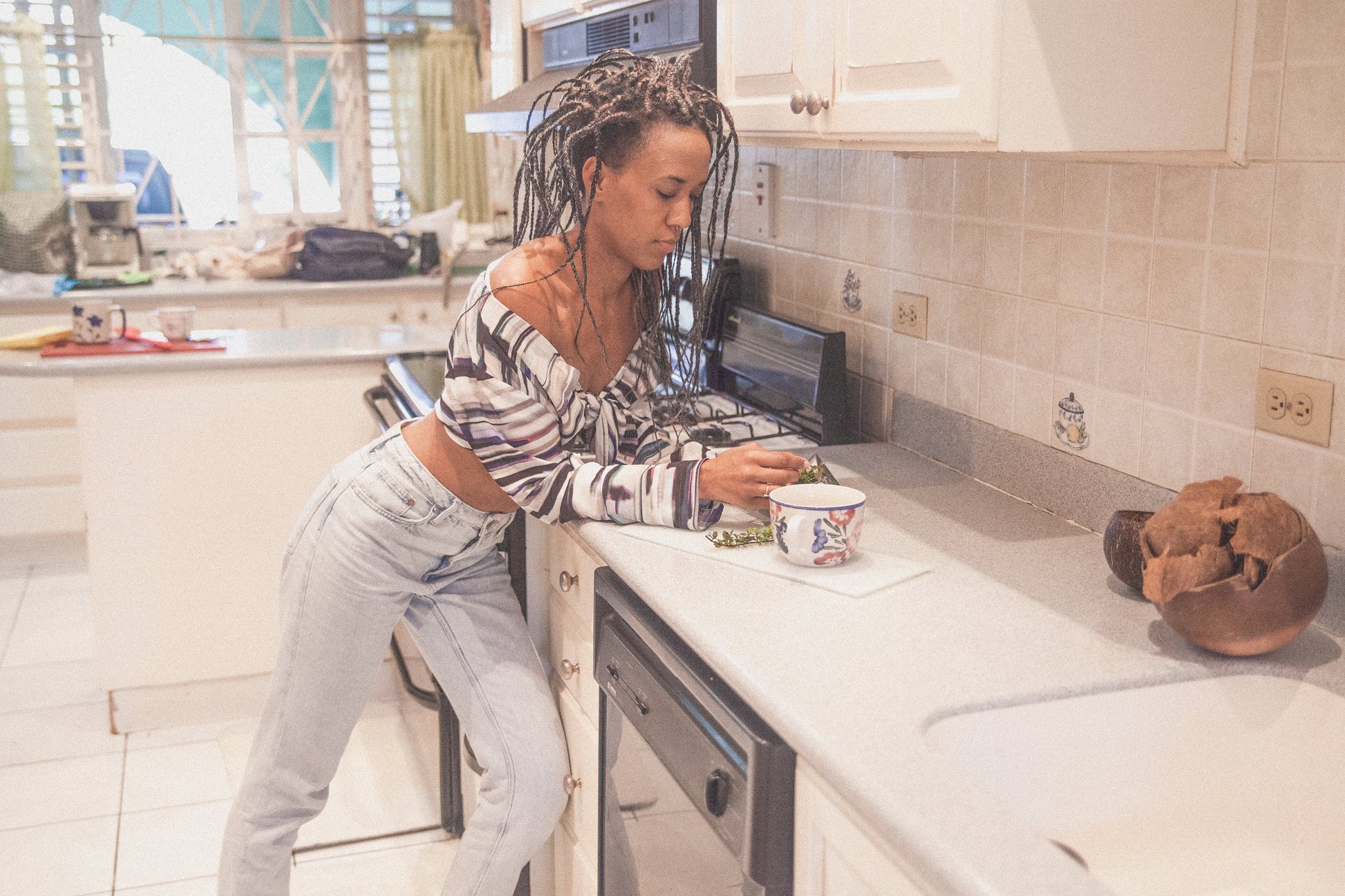 Vintage Calvin Klein Button Down Blouse Printed Shirt