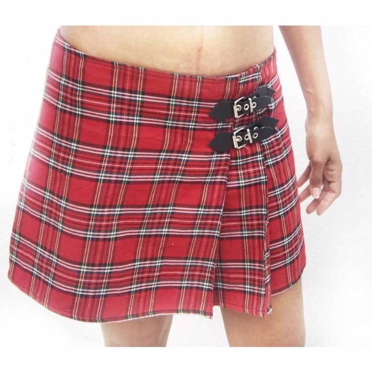 Red Tartan 90s Clueless Skirt Kilt Style Plaid