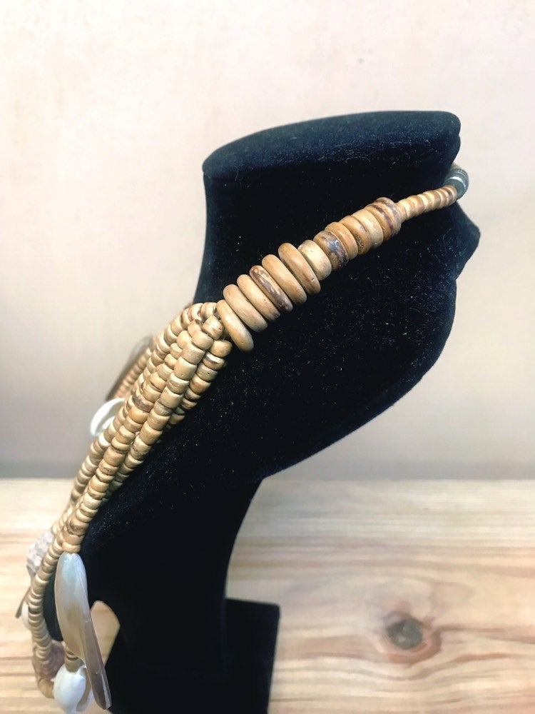 Abalone shell vintage multi-layer necklace / Jamaica