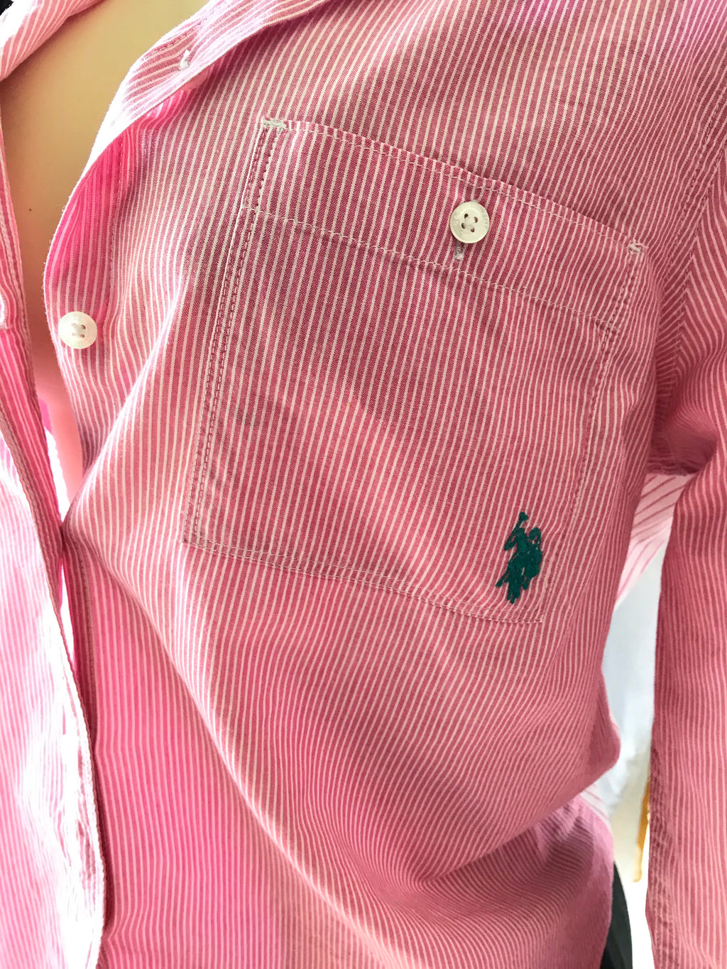 US POLO Pink Button Down Blouse