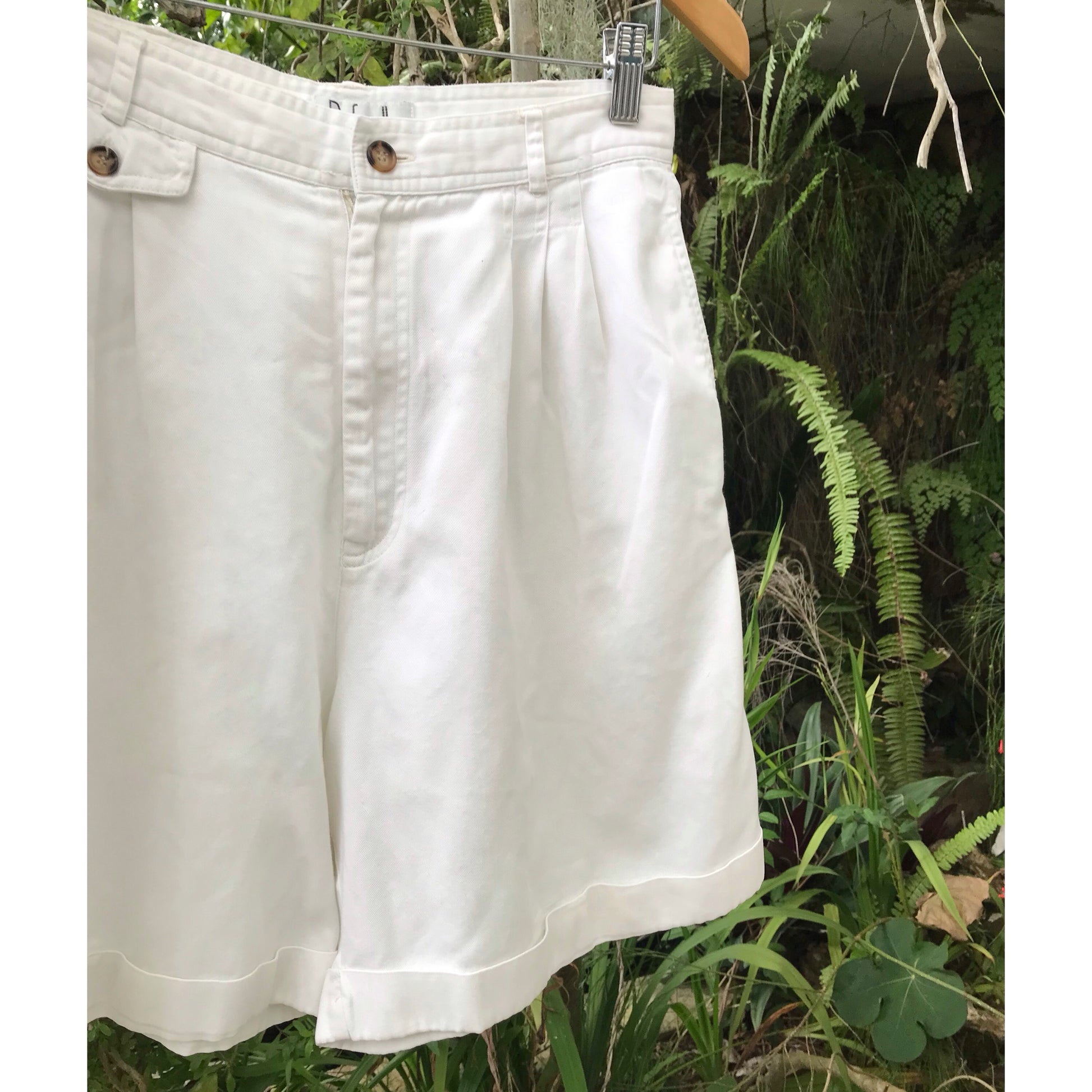 Vintage White High Waist Shorts