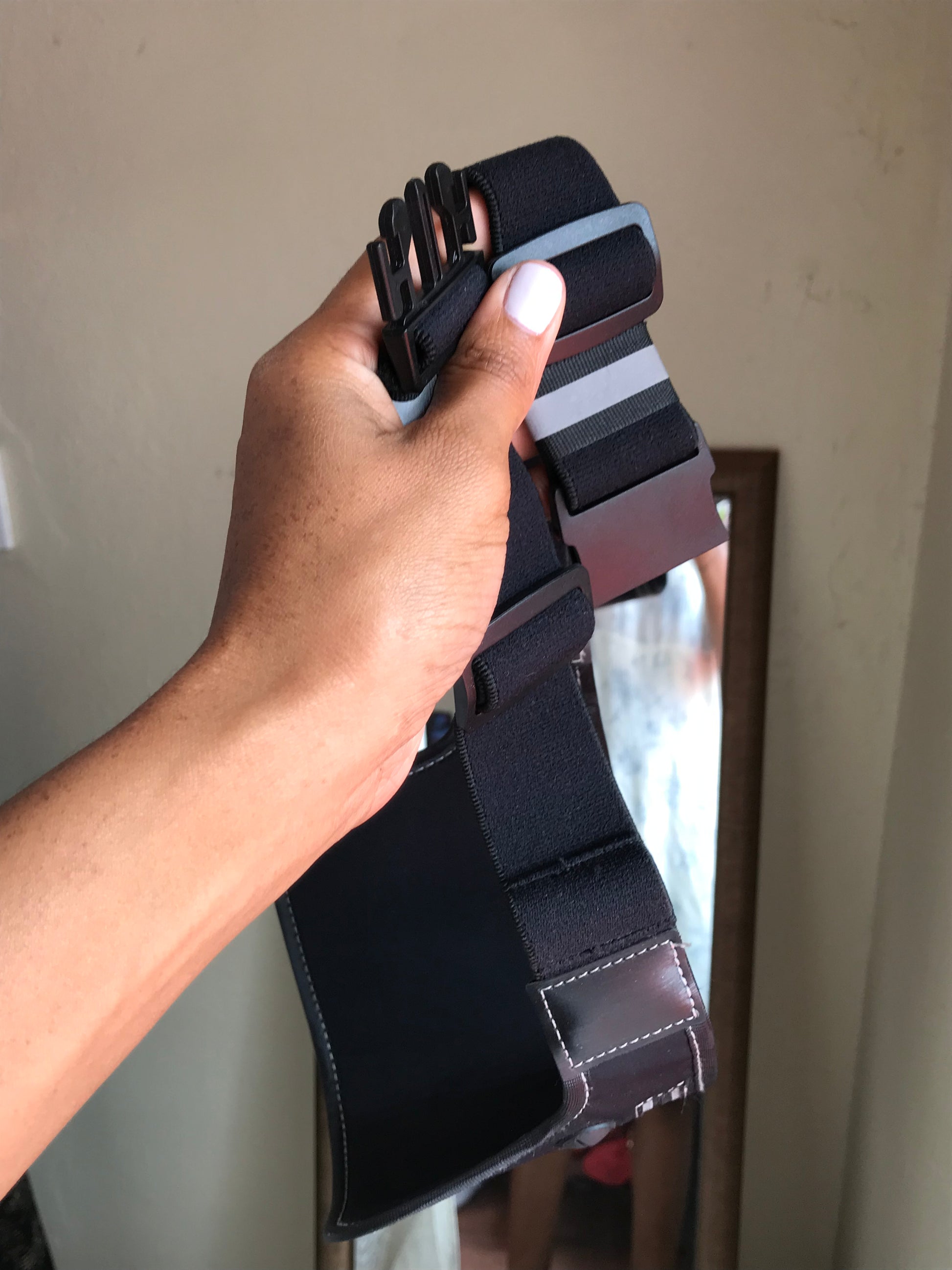 Black Utility Pouch / Fanny Pack Reflective Detail - Adjustable