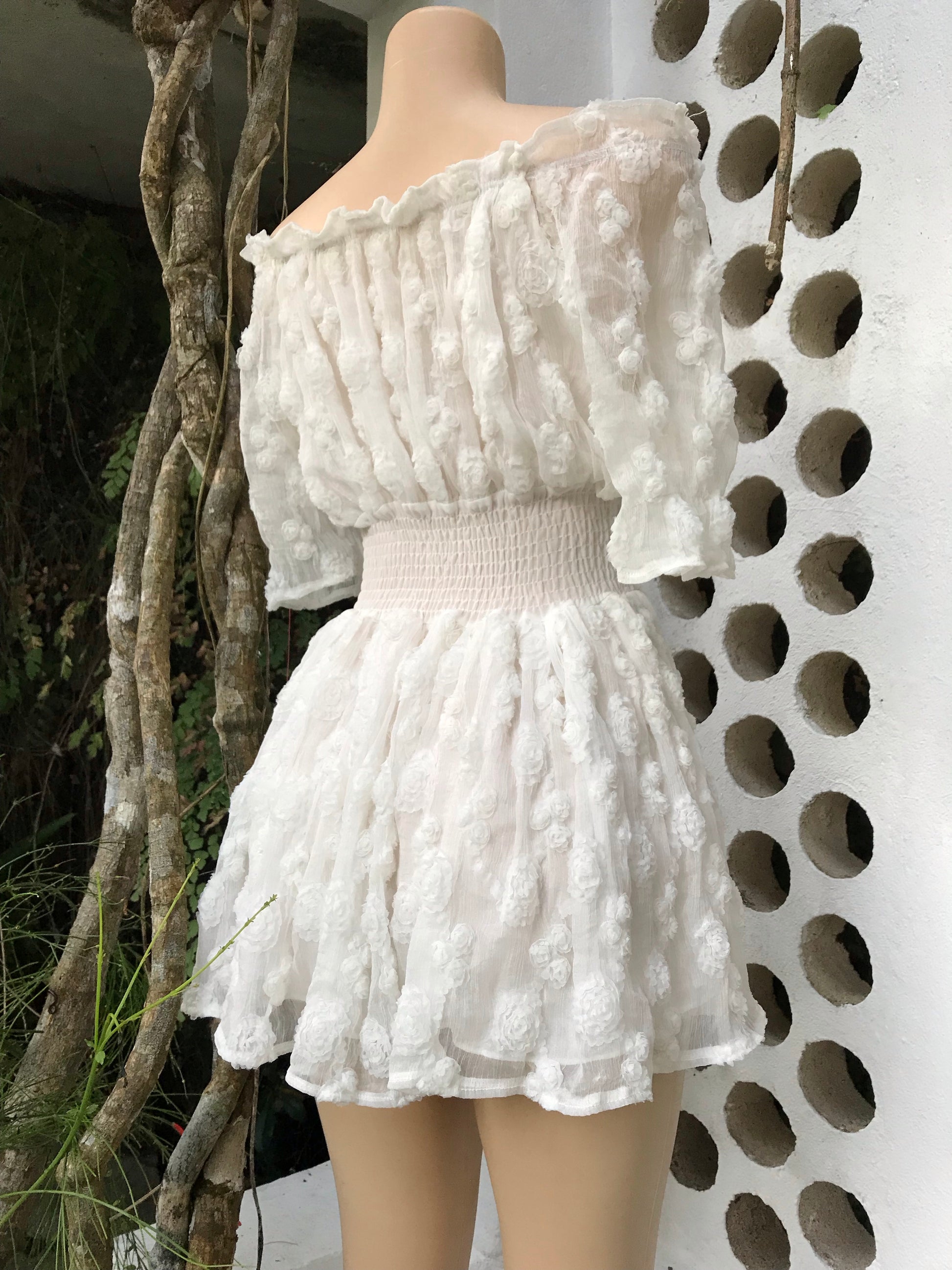 White Cloud Mini Dress
