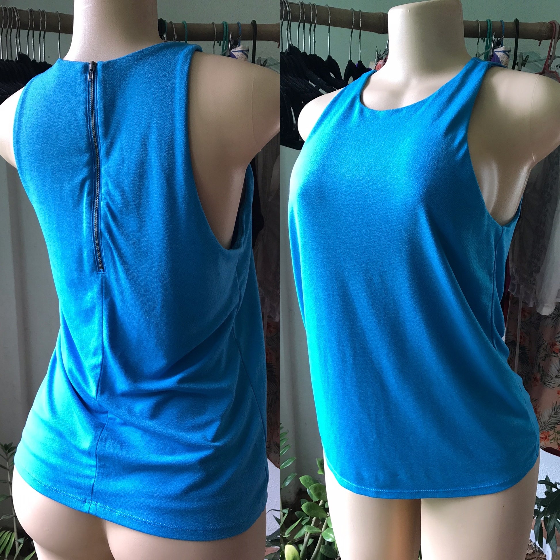 Ann Taylor Sky Blue Sleeveless Blouse