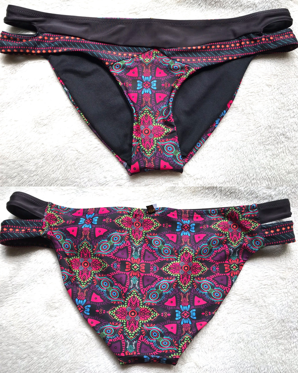 New Black Pattern Swim Suit Bottom
