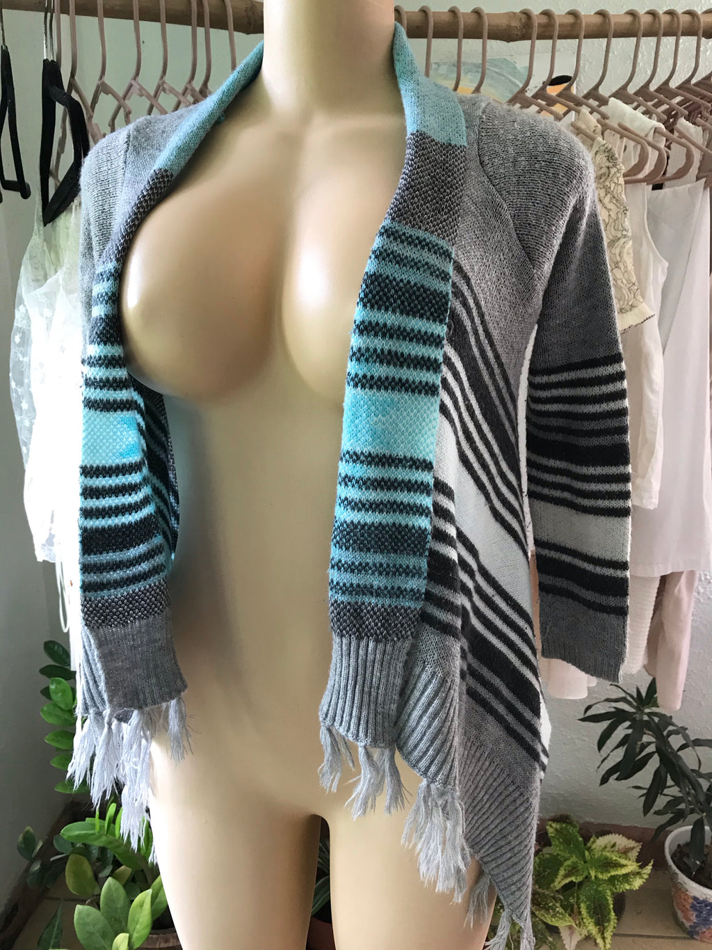 Dream Catcher Boho Retro Stripe Tassel Cardigan