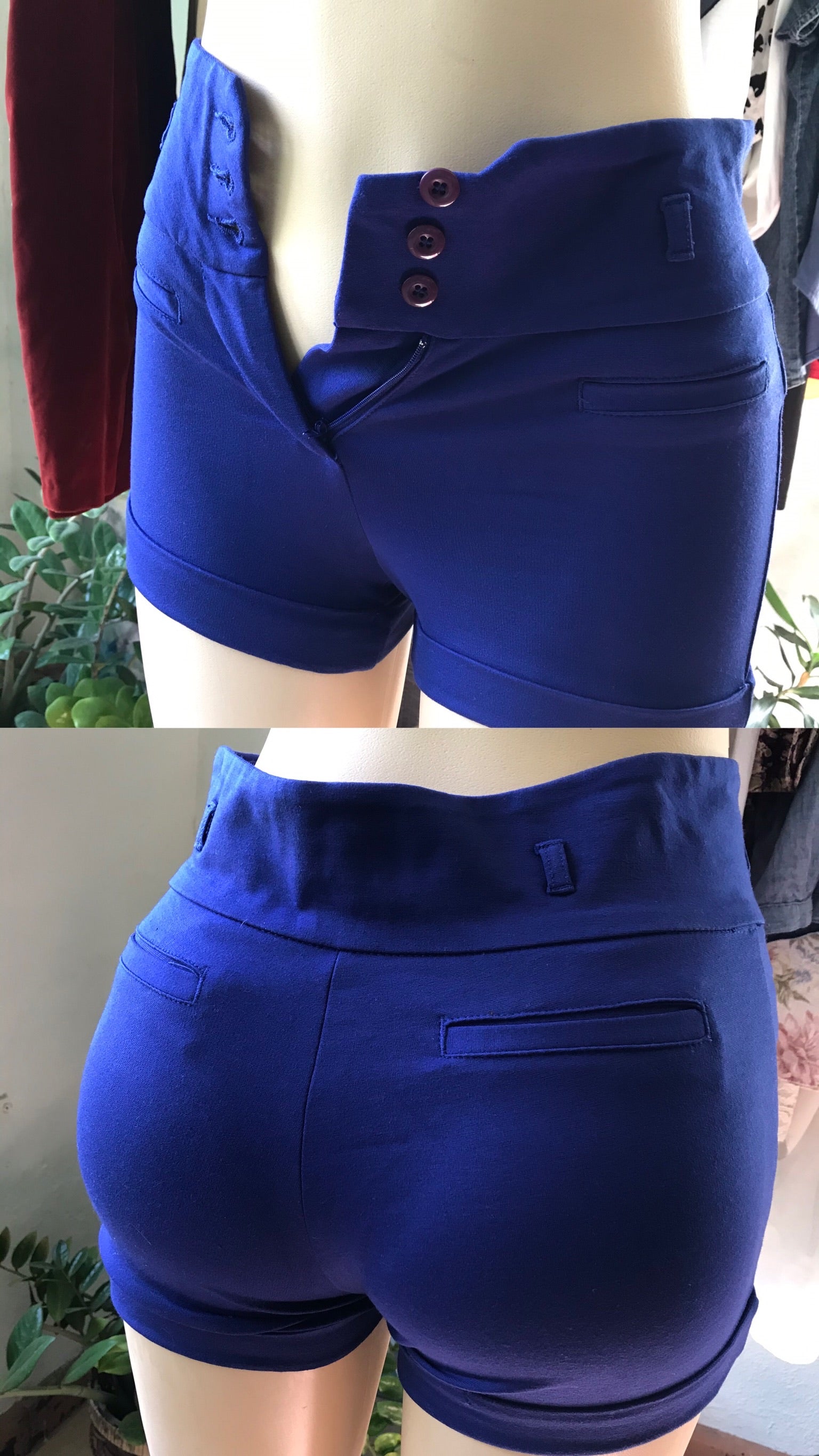 Active USA Blue High Waist Shorts