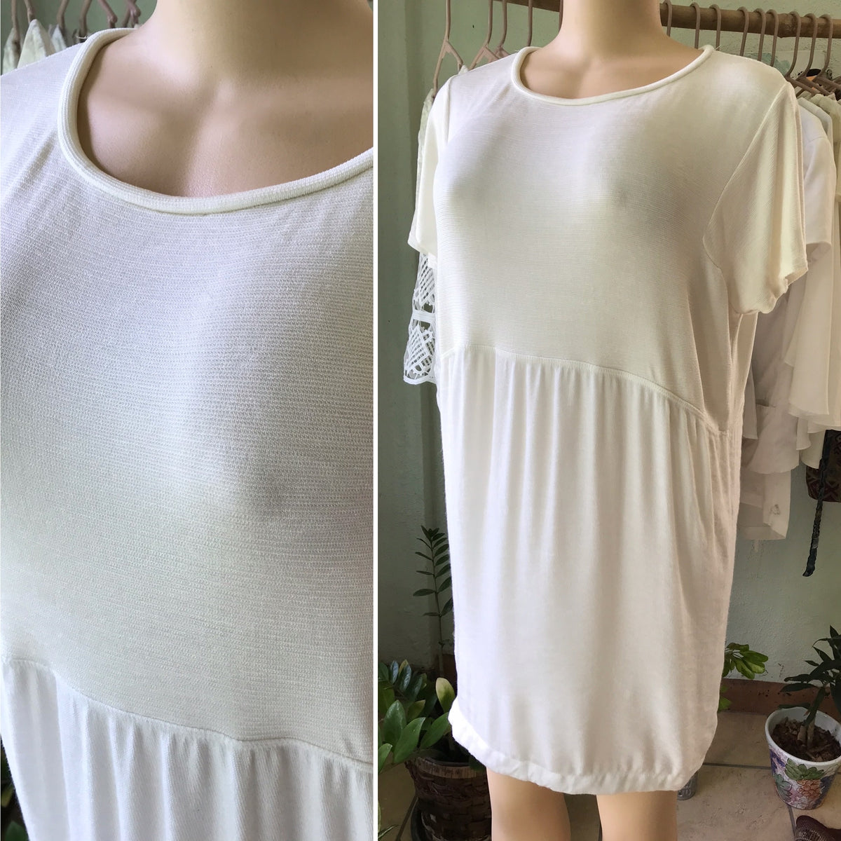 Zara Slinky White Shirt-Dress