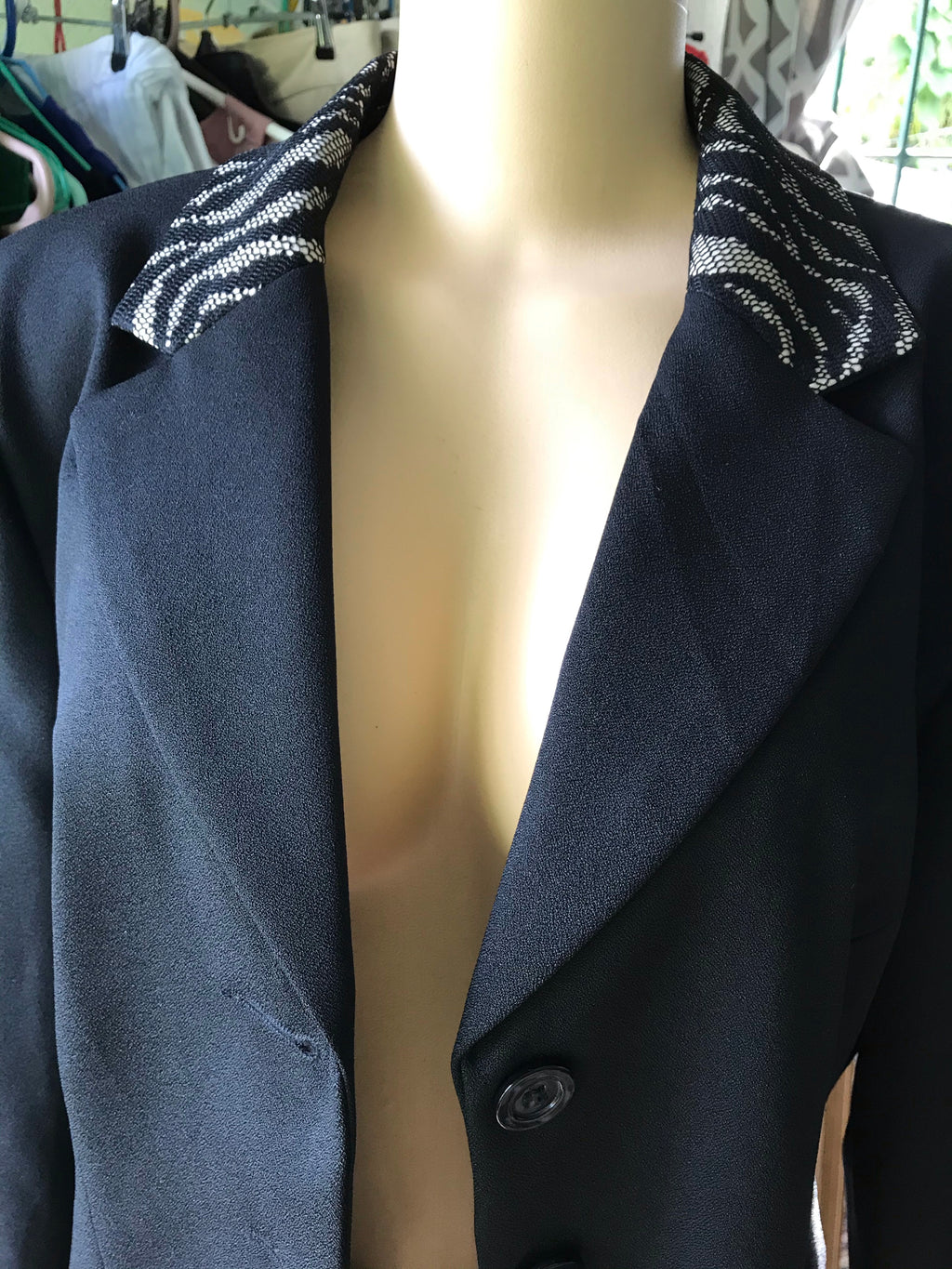 Vintage Black Lace Collar Blazer