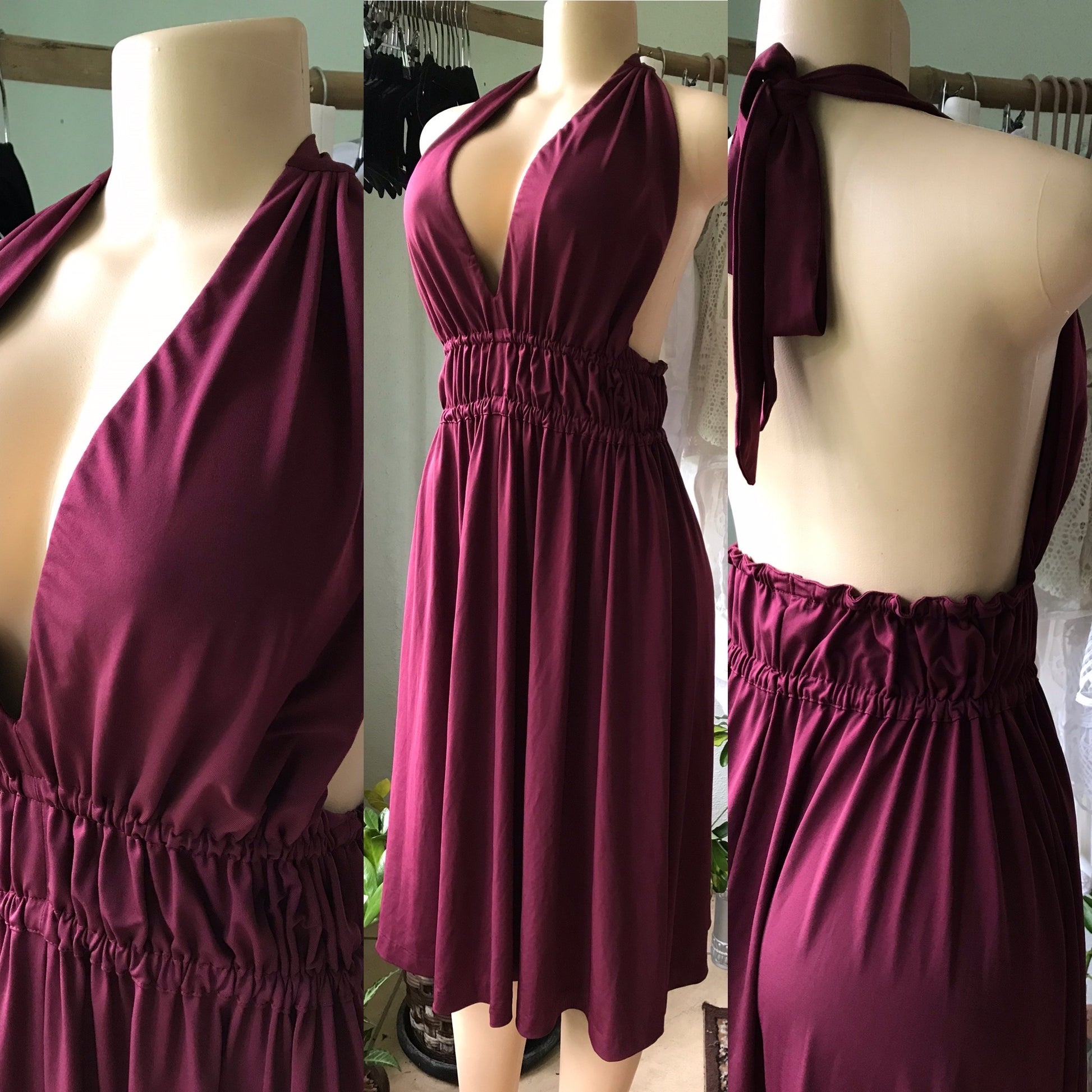 MODA Intl Sideboob Maroon Cocktail Dress •••