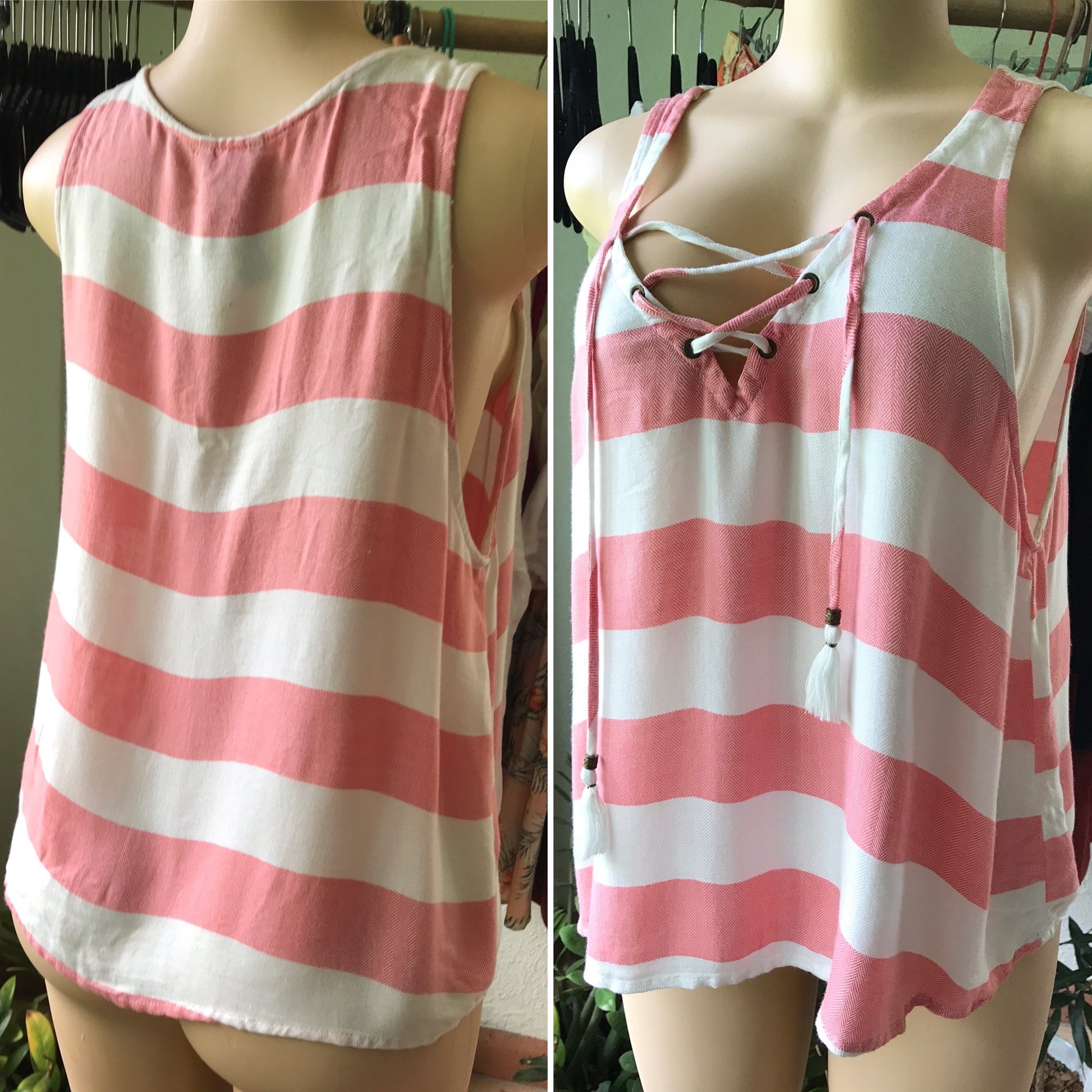 New Aeropostale Soft Rugby Stripe Tank Top
