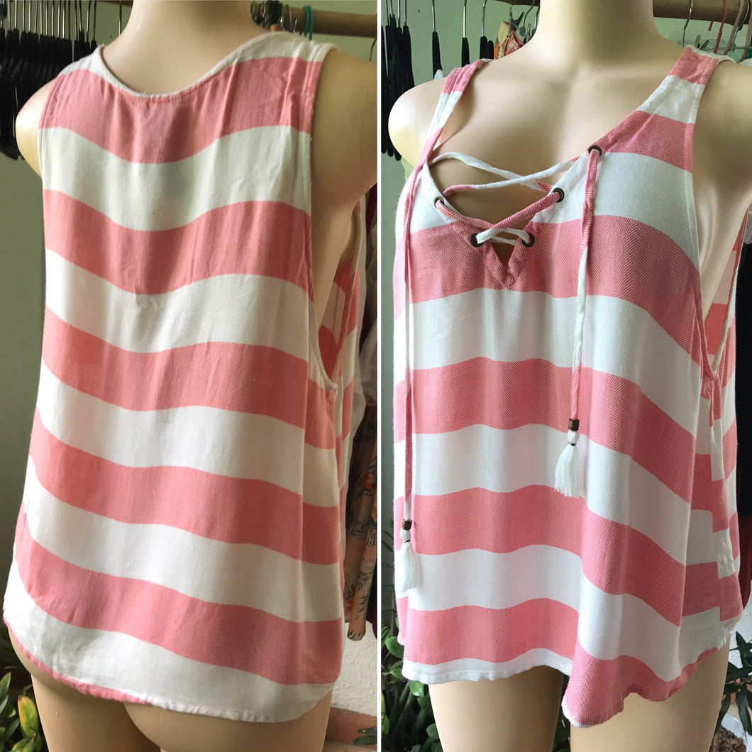 New Aeropostale Soft Rugby Stripe Tank Top